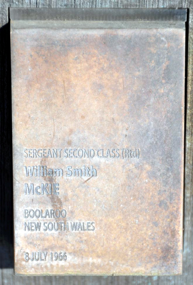 William Smith McKIE - Touchplate at National Wall of Remembrance, ACT