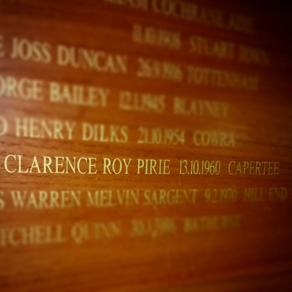 Clarence Roy PIRIE 13.10.1960 Wall Plaque, Chifley L.A.C.