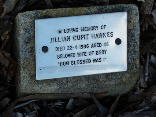 Jillian Cupit HAWKES ( FRAZER ) late of Kirrawee, NSW New South Wales Police Force Regd. #  P/W 0073 Detective Sergeant 3rd Class - retired Retired Hurt On Duty on 17 December 1982 Died from Arrest Injuries - Assault on 30 July 1977 which resulted in the amputation of one of her legs. Milsons Point, North Sydney Died:  Tuesday 22 April, 1986 Age:  46 years, 7 months, 4 days Funeral Date:  Thursday 24 April 1986 Buried:  Cremated. Cemetery:  Buried at Woronora cemetery, Linden St, Woronora, NSW