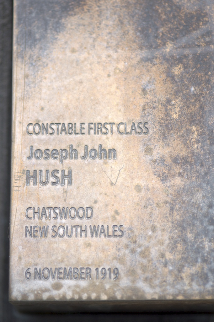 Joseph John HUSH touchplate at Canberra