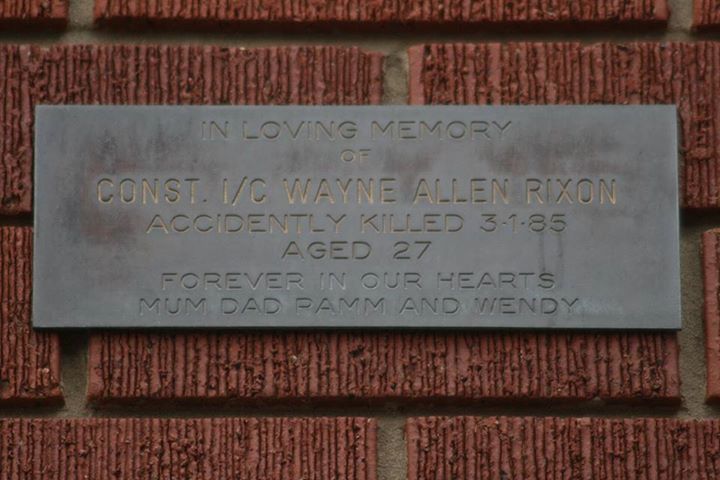 A plaque that Wayne's family had engraved, then placed in position by former members of Maroubra HWP and visited every year.