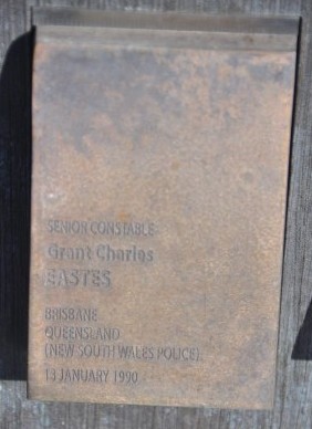 Senior Constable Grant Charles EASTES touch plate at the National Police Wall of Remembrance, Canberra.