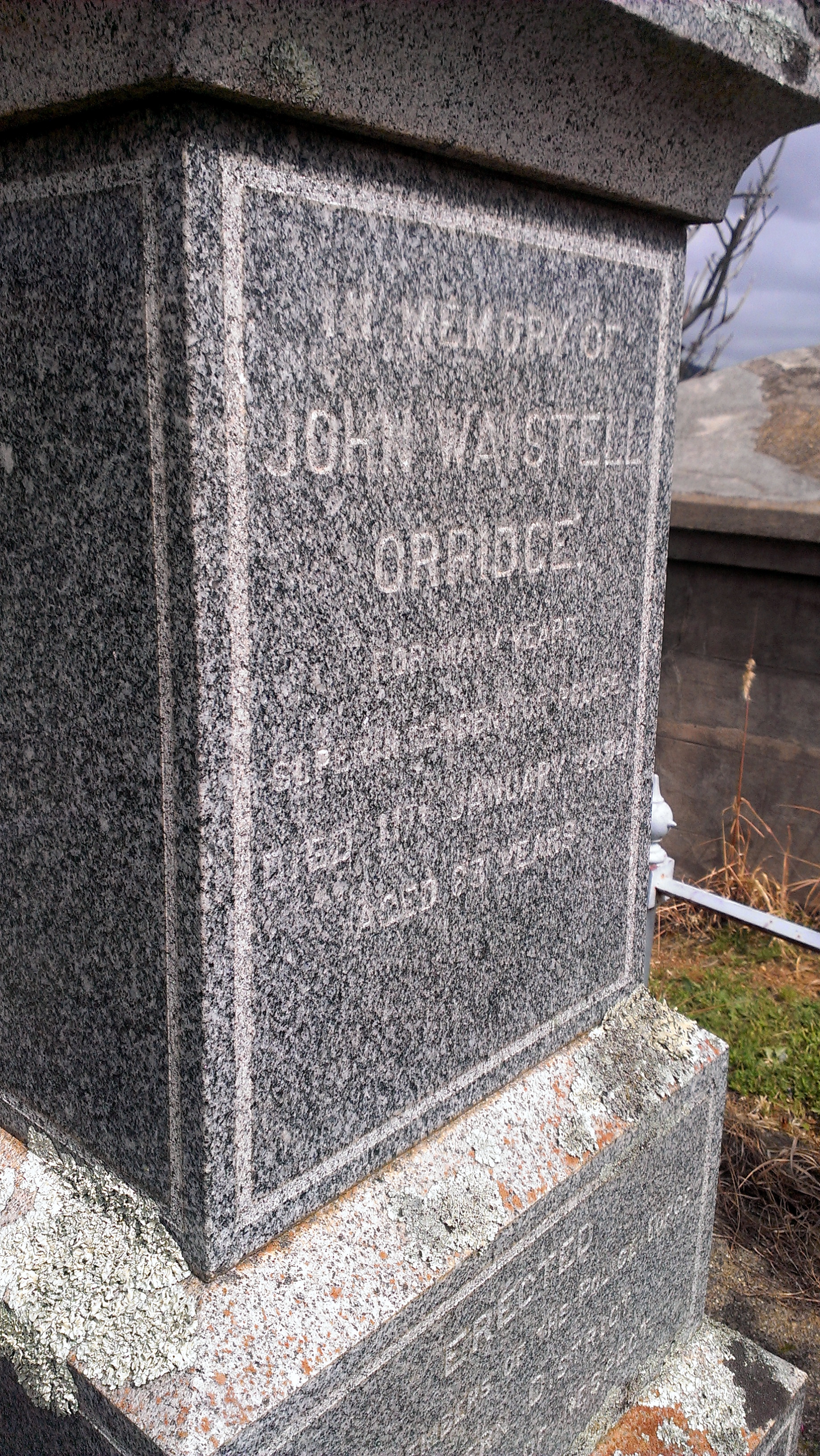 John Waistill ORRIDGE - Grave