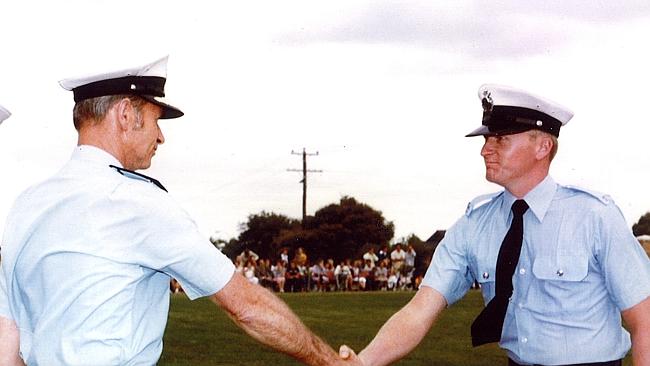 A picture with then Chief Commissioner Mick Miller was one of Nigel Atkins’ prized possessions.