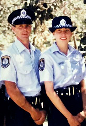 Rowena Andrews RIP Neville.<br /> Thought I recognized the name in the death notices ??<br /> I went through with him at the academy, there were 5 of us from Orange that went through together. This is the photo taken at our passing out parade. Cropped the other girls out but this is a dashing young Neville with a very young me 30/10/87.<br />