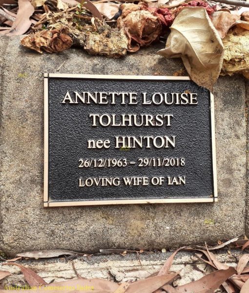 Annette Louise TOLHURST Annette TOLHURST Netty TOLHURST Annette Louise HINTON Annette HINTON Netty HINTON