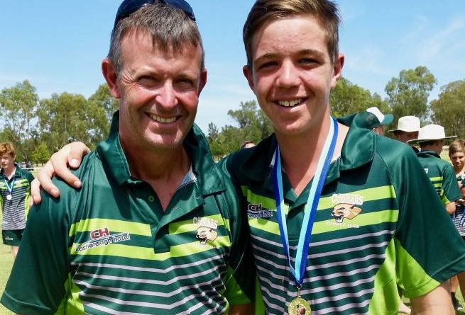 Peter Ensor and his son Luke, a cycling star in the western region.