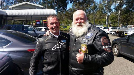Peter MATHEWS with Scott STEVENSON at the 2016 Wall to Wall Police Ride of Remembrance.