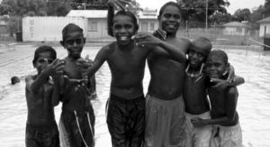 Local kids at Aurukun swimming pool
