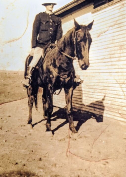 This is a photo of Linda Mitselburg's grandfather, John James "Jack" Duncan. He was a mounted policeman in Wilcannia in the late 1920s. We are not sure of where the photo was taken, as he was also stationed in White Cliffs, Broken Hill, Menindee, Howlong, Wentworth and Ivanhoe during his time in the police. If you have an information that you can give us, it would be greatly appreciated.