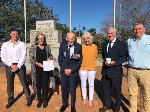 Michael McCormack MP September 18, 2020 It was a privilege to give Harry Coggan his 75th Anniversary medallion in #Forbes on Tuesday. While we can never repay the debt we owe to the almost one million Australians who served, this is a small but meaningful token of our nation’s eternal thanks to our WWII #Veterans.