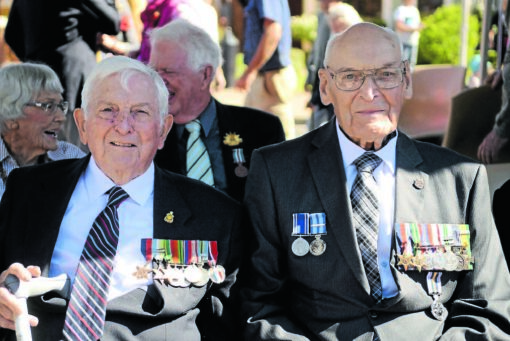 World War II veterans Keith Smith and Harry Coggan, who served with the airforce.