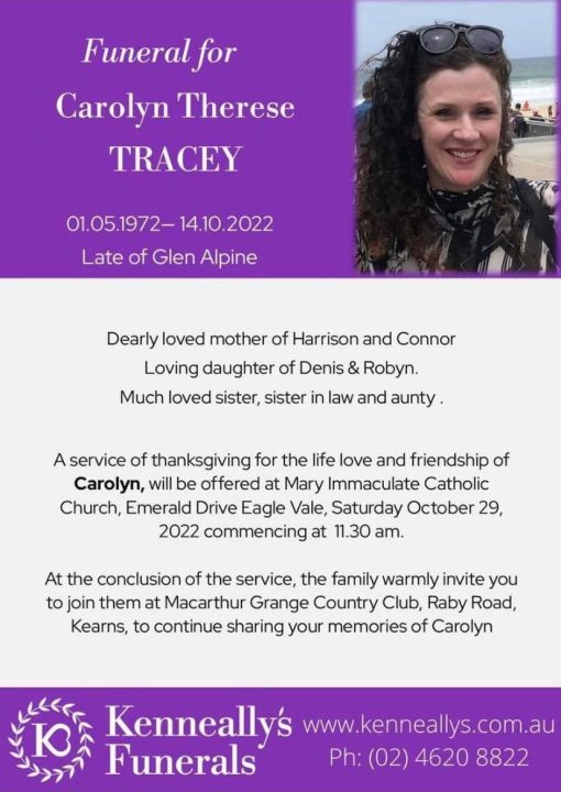 Carolyn Therese TRACEY