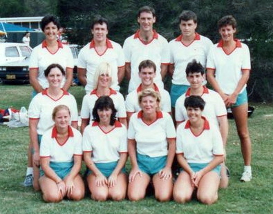 Redfern Police No. 7 & 2 Divisions & Sth Sydney PAC Wayne Robert Baxter · · 1986 NSW Police Games Narrabeen Fitness Centre Redfern Police Women’s Touch Football. Back row: Sue Williamson (2 Division), Tony Gleeson (1 Division), Chris Sullivan (2 Division), Wayne Baxter (2 Division), Narelle Benson. Middle row: Cheryl Goddard (Regent St), Lyn Russo (A Distinct Beats), John McCusker (2 Division), Dick Yannakis (2 Division). Front row: Carolyn Stewart (Regent St), Joanne Andrews (2 Division), Jenny Muldoon (Punchbowl), Kelly O’Grady (2 Division).