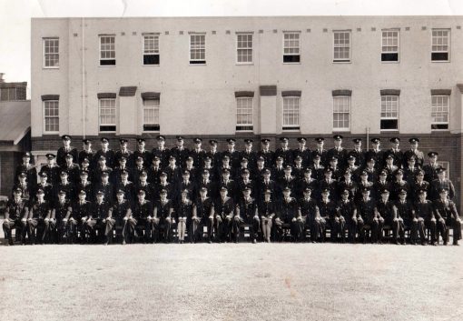 Class 082 who where Sworn In on the 4 April 1960 walked into Redfern Police Academy on Monday 29 February 1960 to start their Training. Photo taken at Redfern Police Academy. Class passed out 4th. April, 1960. The infamous Sgt. Ben Hall can be seen in the front row. This is at Redfern, of course. No Goulburn yet. The first ever (N.S.W.P) female detective (Gwen Martin) was in this class.