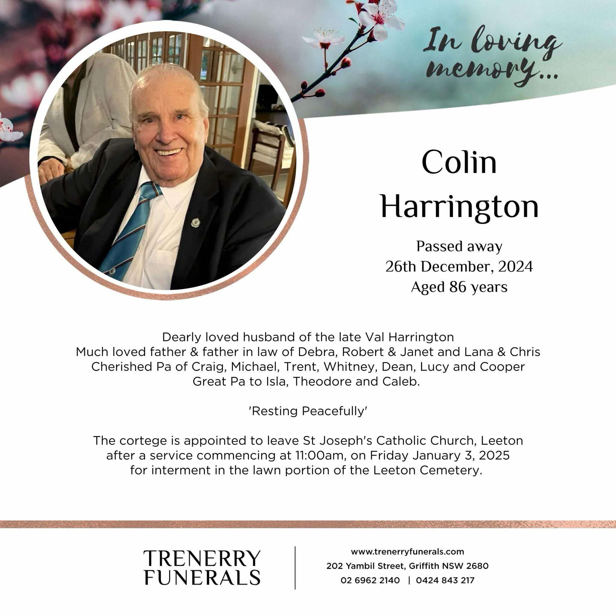 Colin Robert HARRINGTON – Australian Police